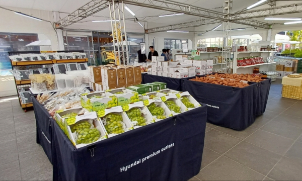 대전 현대아울렛에 마련된 홍보 부스 모습.