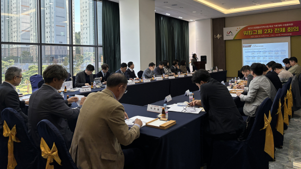 31일 베니키아 호텔에서 진행된 미래첨단 전략수립 워킹그룹 2차 전체 회의 진행