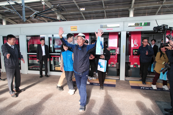 지난 2일, 합덕역 개통을 기념하기 위한 손님맞이 행사 진행 모습