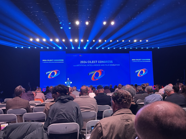 중국 북경전매대학교에서 열린 실렉트 총회(CILECT Congress) 2024에 참가해 첨단 영상 교육 모습