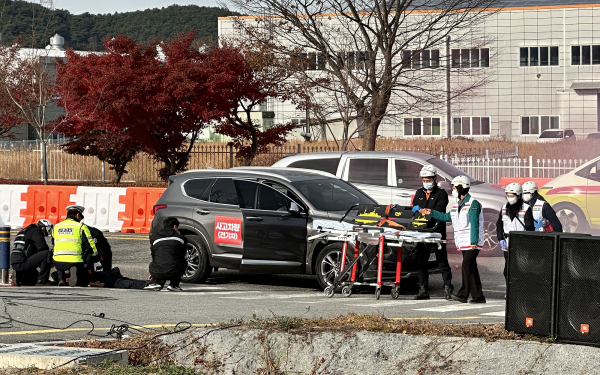 19일, 성연면 일원에서 진행된 겨울철 폭설 대응 민관군 합동훈련 진행 모습