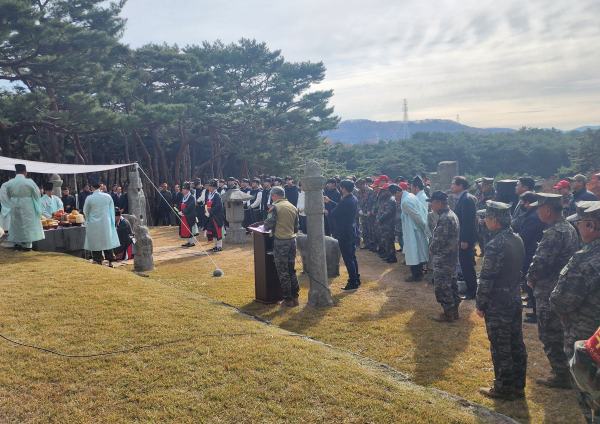이순신 장군 기신묘제 진행 모습./사진=박동혁 기자