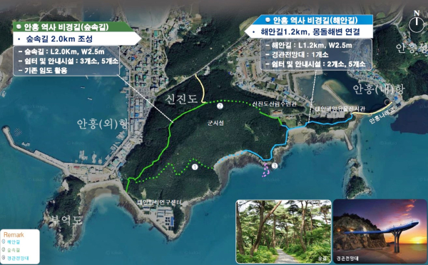 안흥 역사 비경길 조성 사업 계획도.