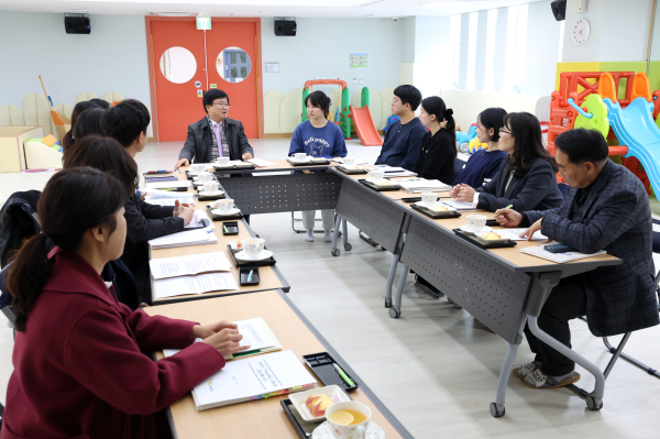 (가칭)영유아학교 시범 운영 기관 현장 방문 모습
