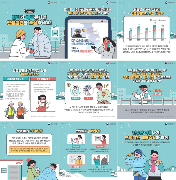 한랭질환 예방수칙 포스터