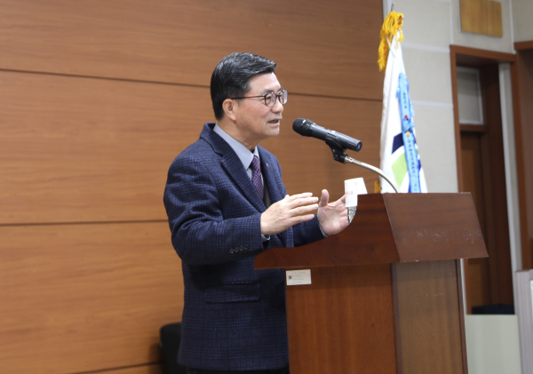 세종도시교통공사 도순구 사장 신년계획 발표 모습
