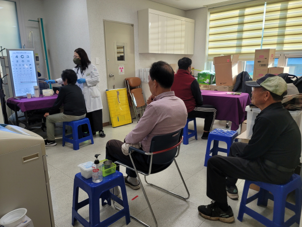 이동건강검진 진행 모습