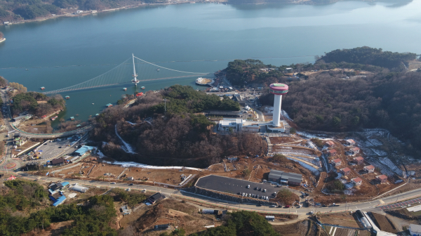 예당호 착한농촌체험세상 공사 전경