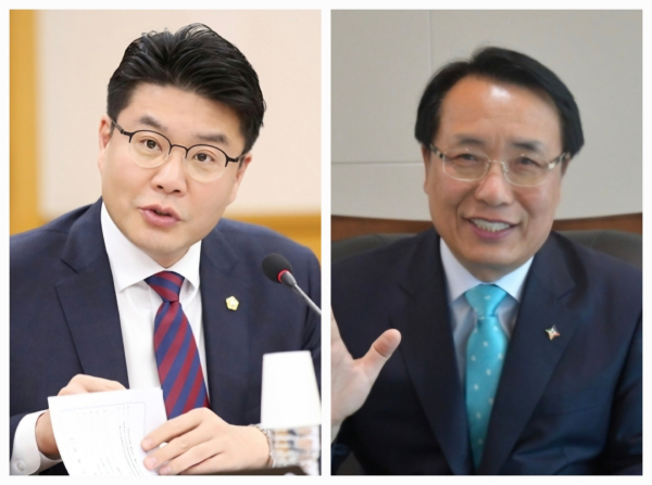 (왼쪽부터) 정명국 대전시의원, 한현택 전 동구청장