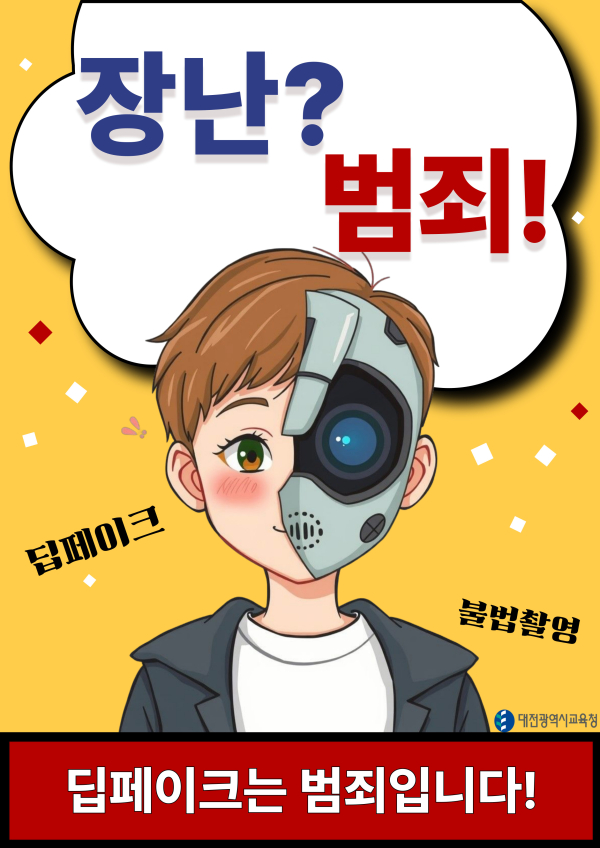 딥페이크 위험 경고 라벨