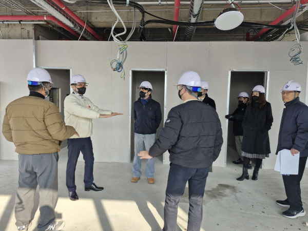 윤성국 사장, 해빙기 취약시설물 안전점검 진행 모습