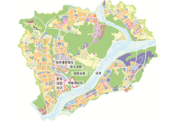 박물관단지 위치도