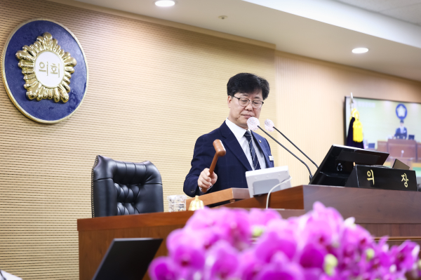 청양군의회 제309회 임시회 개회식 모습