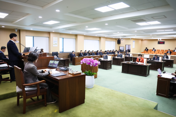 청양군의회 제309회 임시회 개회 모습