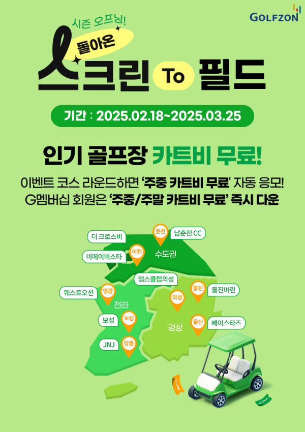 지난 5주간 진행한 '스크린 to 필드 이벤트'가 70만 라운드 수 돌파