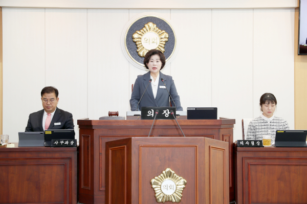 28일, 제310회 태안군의회 임시회 폐회 모습.