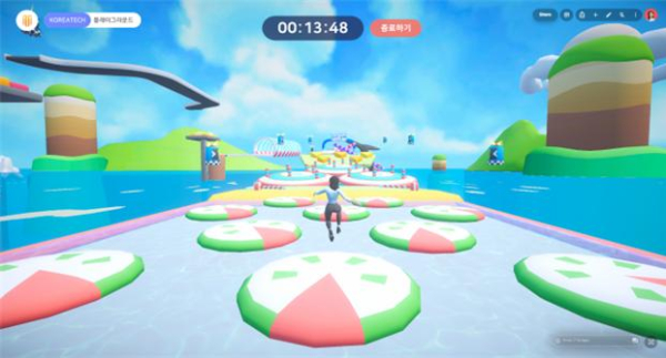 한기대 STEP 메타버스 서비스 내 ‘플레이그라운드 가상런’ 이벤트 공간./한기대 제공