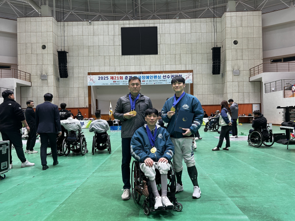 박상민 GKL휠체어펜싱팀 감독, 심재훈 선수, 박천희 선수
