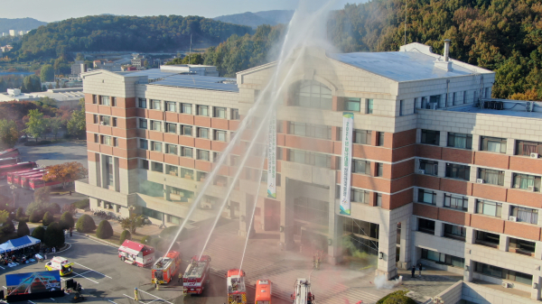 소방방재안전학과에서 지난 2024년 재난대응 안전한국훈련을 참여 모습