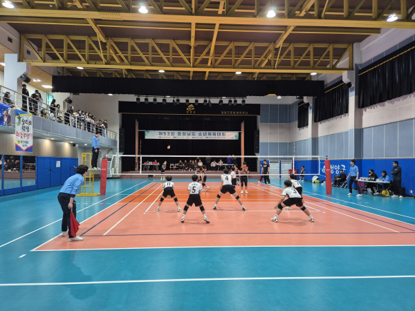 사전경기(배구) 대회장 모습