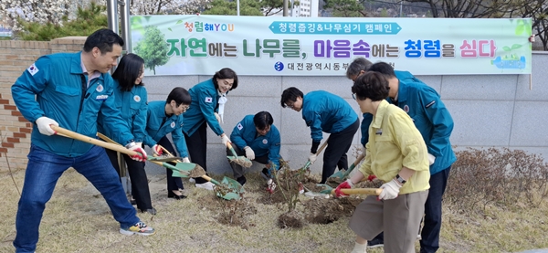 대전동부교육지원청 2025년 식목 행사 모습