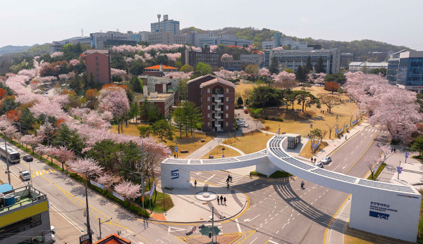 순천향대 2025 벚꽃축제장 전경