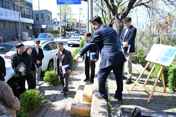 지난 15일 실시한 안전한 교통환경 조성을 위한 현장점검 사진