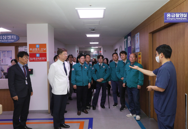 천안시의회, 단국대병원 방문 충남권역응급의료센터 의료 현장 살펴