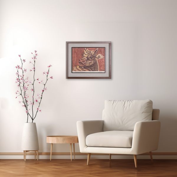 황소 요판화 인테리어 사진(중형)