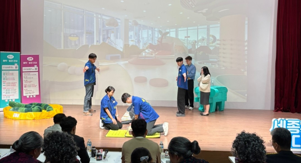 심폐소생술 경연대회 참가 모습