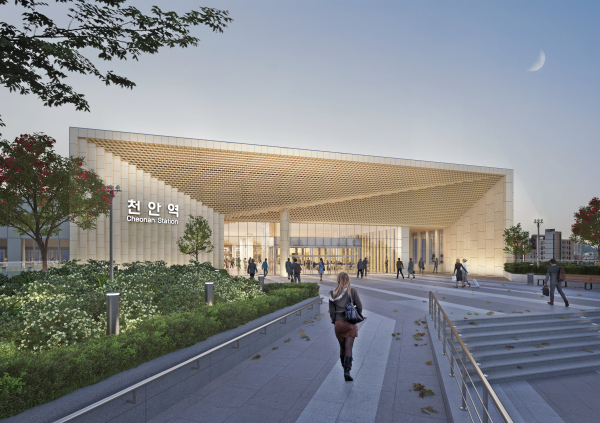 천안역 증개축 사업 배면투시도