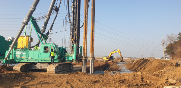 연약지반 개량공법 사진