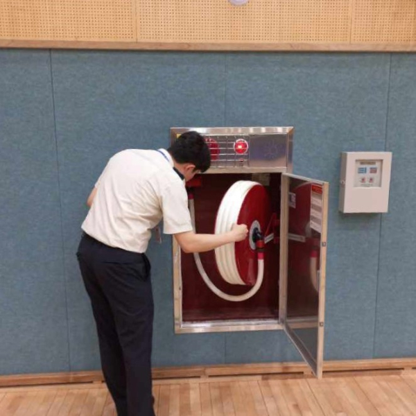 세종남부소방 투개표소 화재위험요인 점검 및 소방시설 정상작동 여부 점검 모습