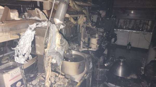 대전 카이스트 생명화학공학동 5층에서 폭발 후 화재사고가 난 현장 모습. (사진 제공=대전유성소방서)