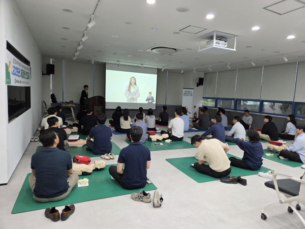 대전도시공사 심폐소생술 및 응급처치교육 진행 모습