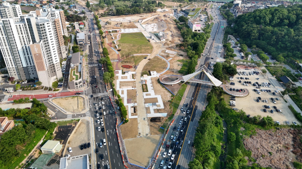 천안삼거리공원 명품화 재개발 사업 추진 모습.