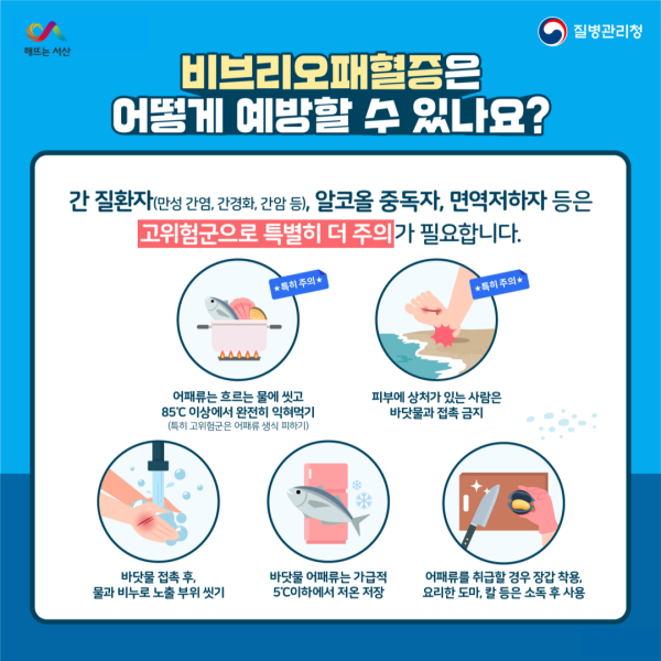 비브리오패혈증 예방 수칙 홍보물
