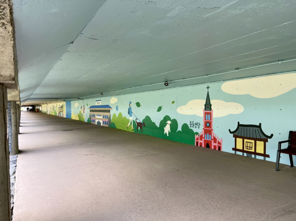 제민천 벽화 조성사업 완료 모습