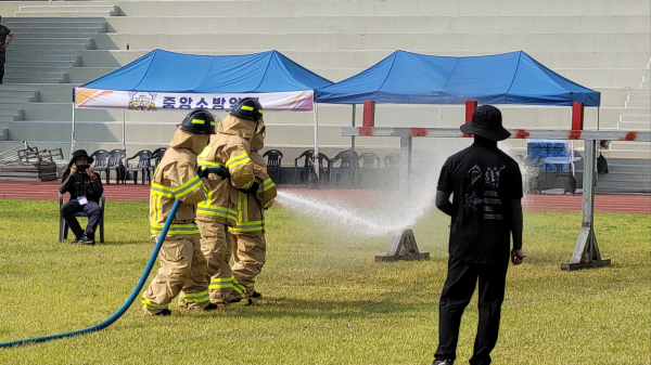 세종의용소방대 전국 경연대회 참가 모습