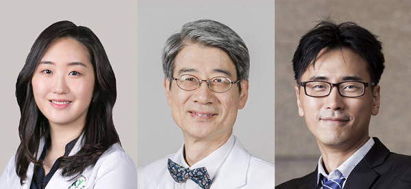 (왼쪽부터) 건양대병원 산부인과 한재원 교수, 이성기 교수, 건양의대세포생물학교실 김종석 교수