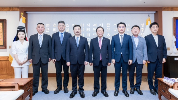 중국 산시성 대표단 방문 기념사진