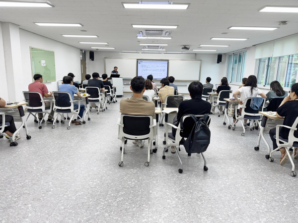 사학 행정실무 강화 교육 진행 모습