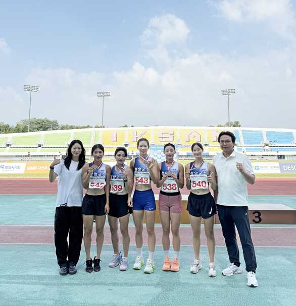 청양군청 육상팀 단체사진