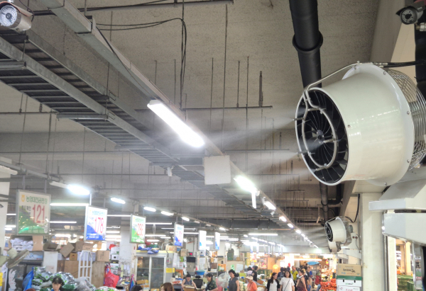 오정도매시장 내 쿨링포그 시스템 설치