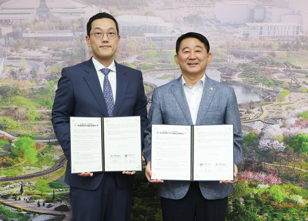 지난 14일 서구청 갑천누리실에서 열린 특수영상콘텐츠 특구 활성화 업무협약식 장면