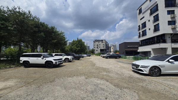 대전 서구 관저동 공한지 공영주차장 전경