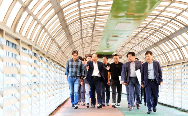 이성해 이사장, 남부내륙철도 건설사업 현장점검 모습