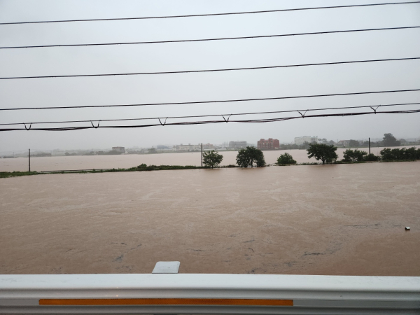 청지천 범람 모습