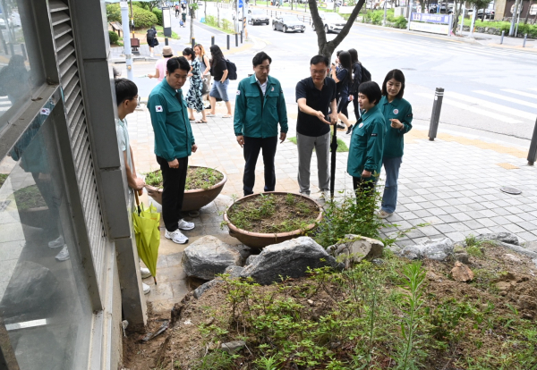 대덕구의회, 집중호우 긴급 현장 점검 진행 모습