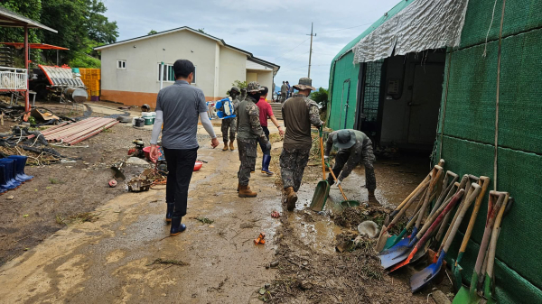 서산시가 집중호우 피해로 인한 응급 복구에 총력을 기울이고 있다.